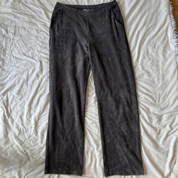 L.L. Bean Gray Cord Wide Leg Pants - Picture 7 of 7